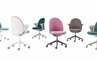 grouping of Essa chairs by teknion